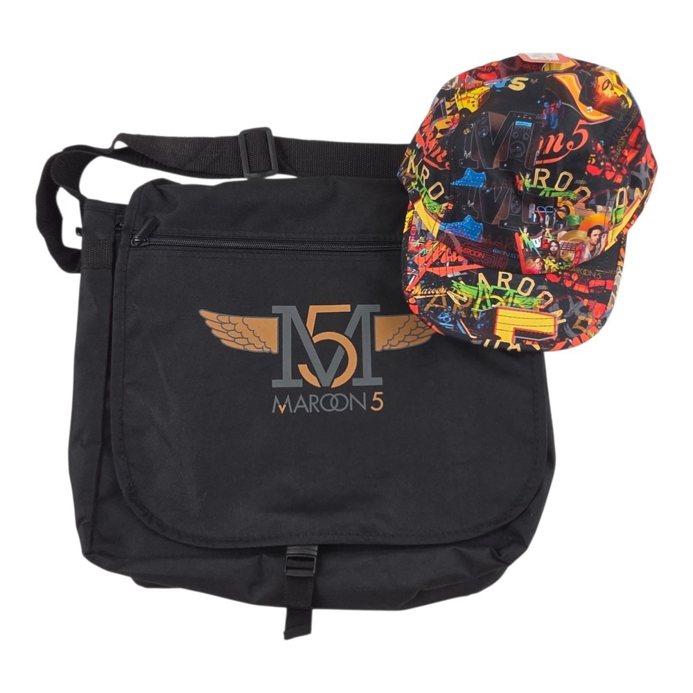 Maroon 5 Band Messenger Bag and‎ Hat Tour Merchandise Live Crossbody